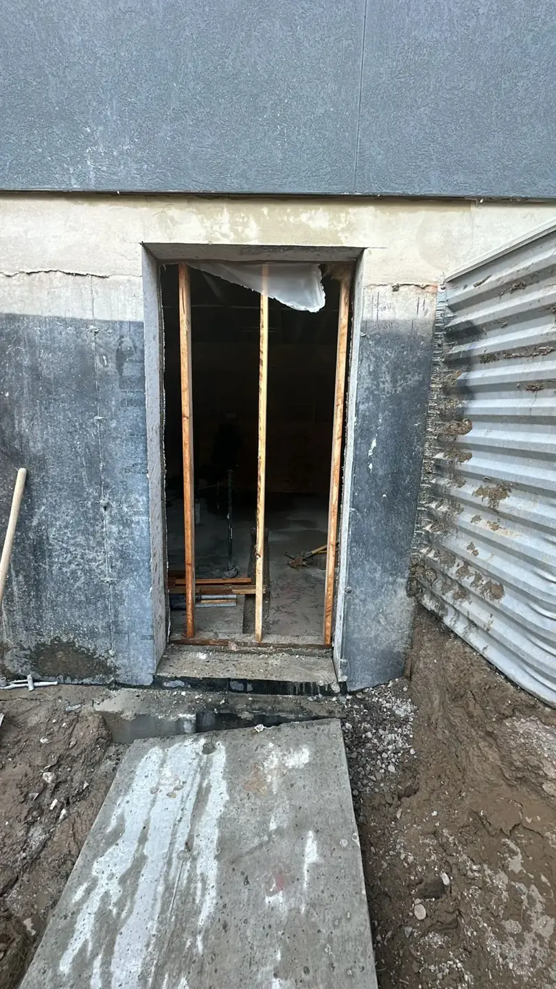 New walkout door and landing by MD Concrete in Utah