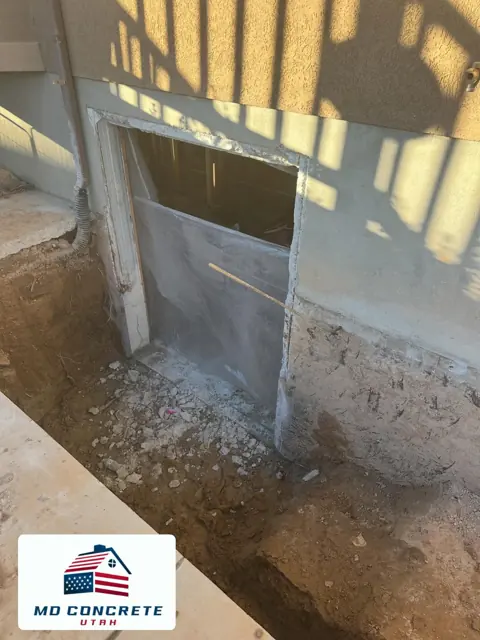 Door opening cut through concrete by MD Concrete in Utah