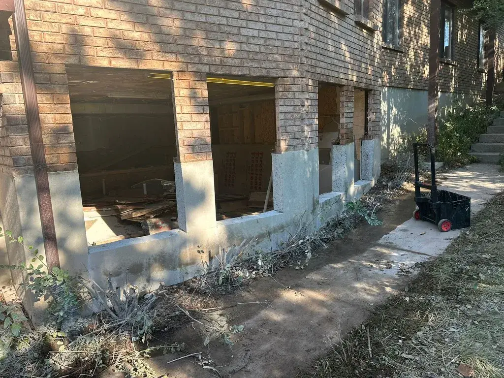 New basement window openings by MD Concrete in Utah