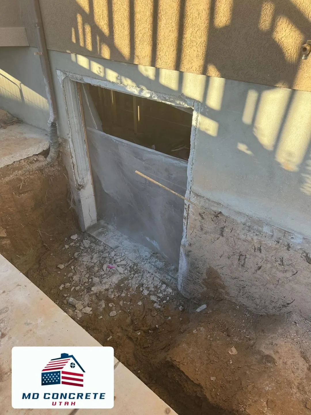 Door opening cut through concrete by MD Concrete in Utah