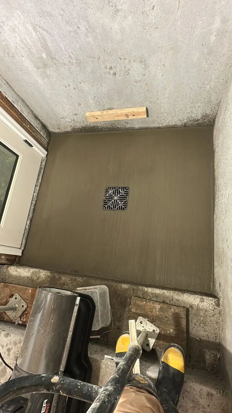 Small basement floor with a drain by MD Concrete in Utah
