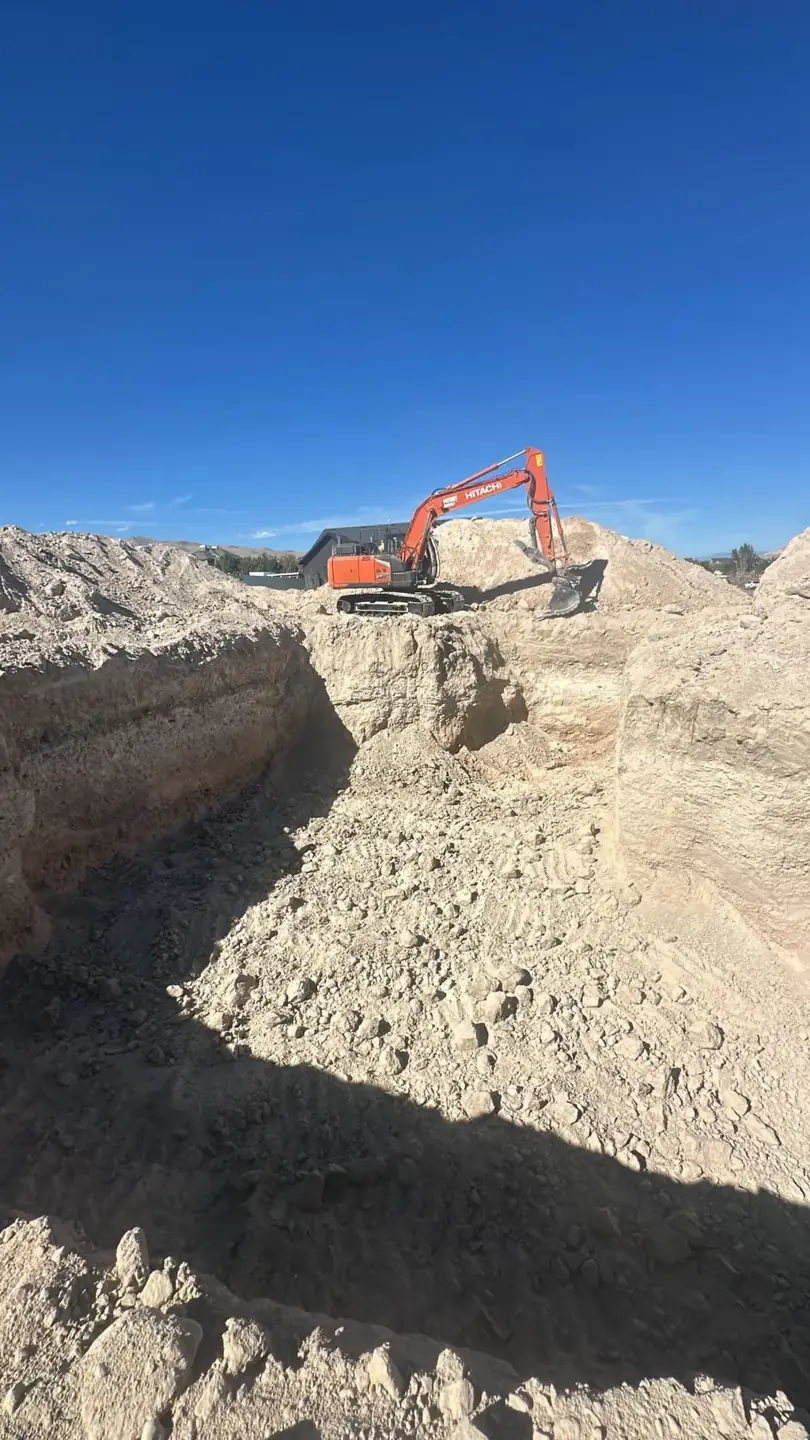 Digging out for a new foundation by MD Concrete in Utah