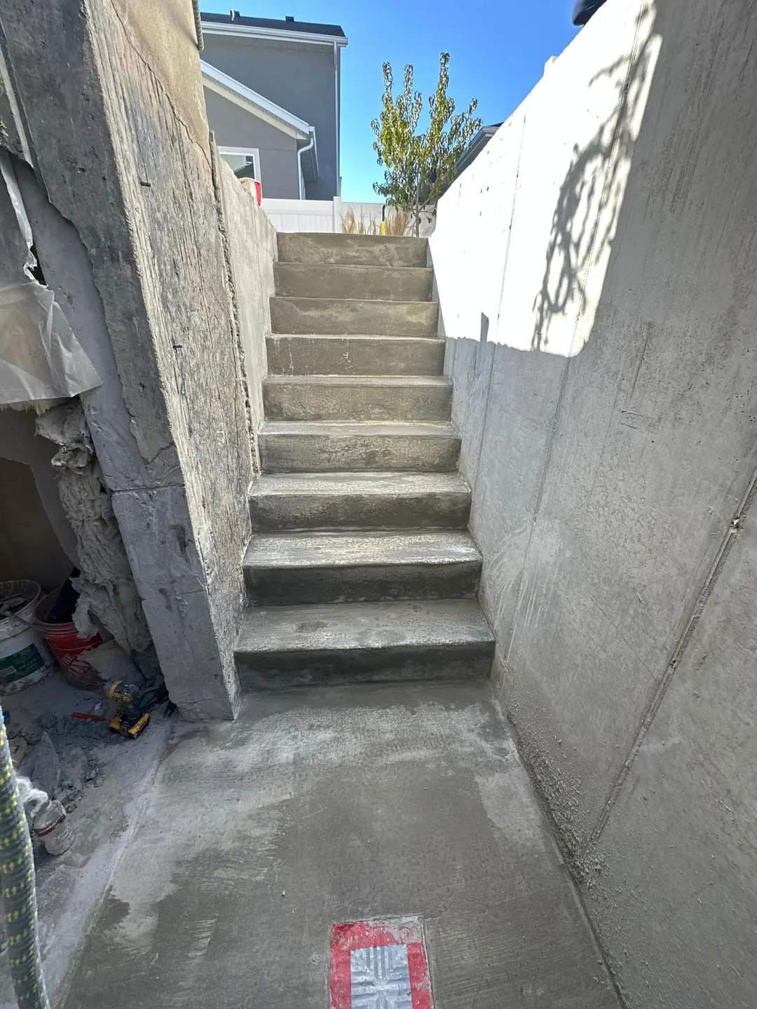 Outdoor concrete steps poured by MD Concrete in Utah